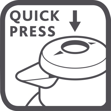 Isolierkanne Emsa 1,0l Samba Press grün transluzent Quick Press-Verschluss