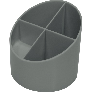 Stifteköcher helit H6790282 grau 4 Fächer, blauer Engel