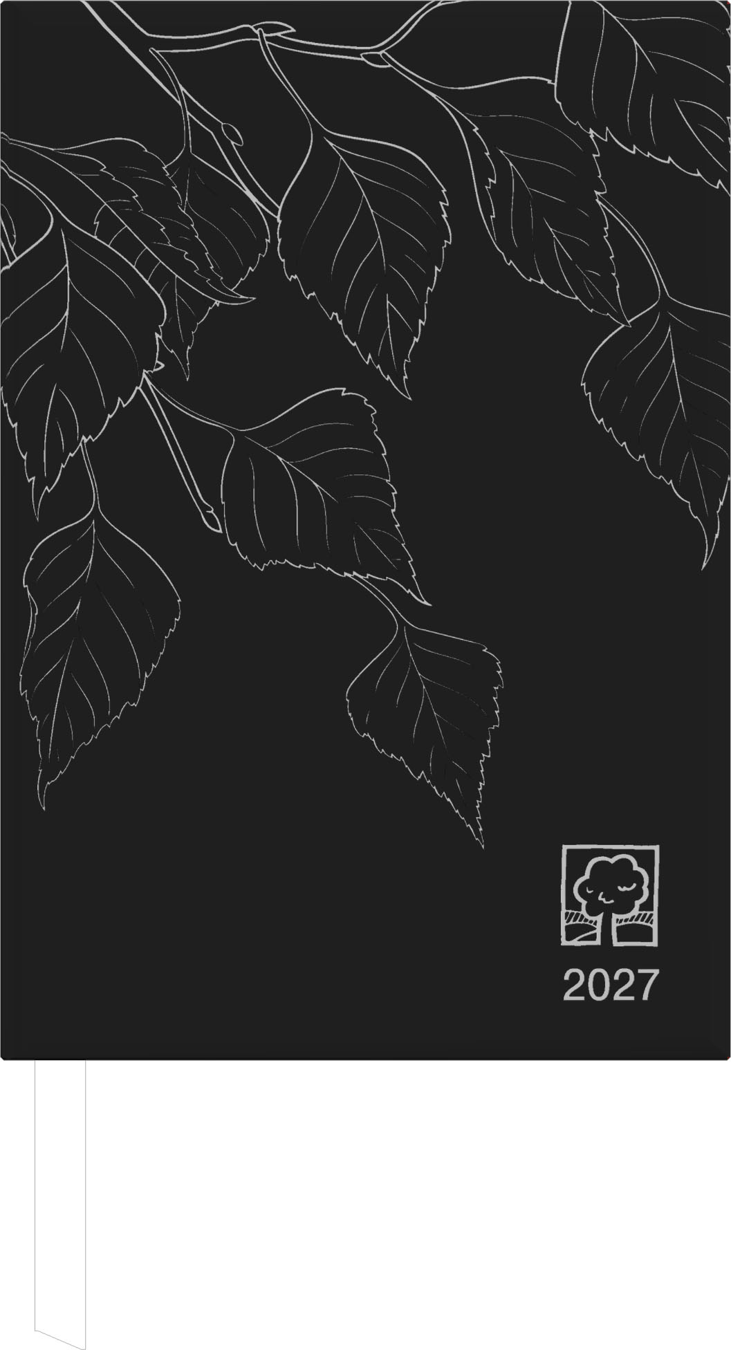 Buchkalender Zettler Natura 876-0721 15,2x21cm 1t/1s anth.,Recycl.,Blauer Eng