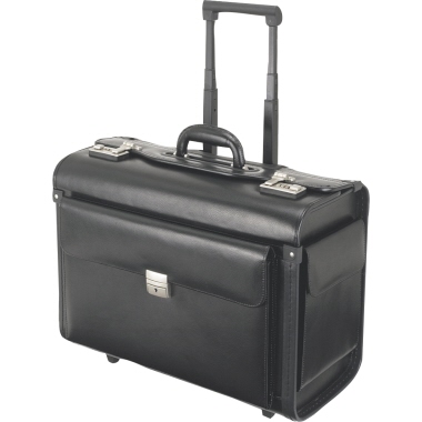 Pilotenkoffer Alassio 92301 Silvana Lederimitat, Arretierbares Trolleysystem
