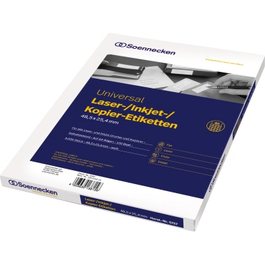 Etikett Soennecken 5757 48,5x25,4mm weiß