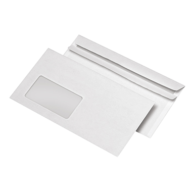 Briefumschlag DL mF SK DPKL weiß Din Lang (110x220mm), mit Innendruck