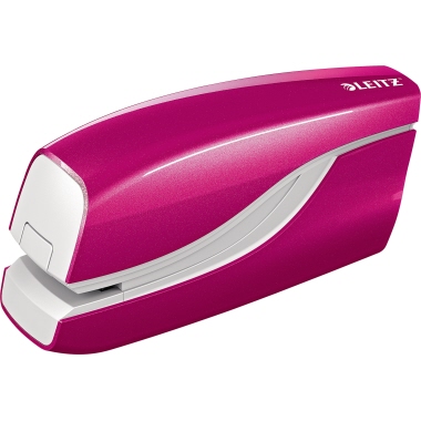 Heftgerät Leitz 5566 elektr. WOW pink Metallic, 10 Blatt, Batteriebetrieb