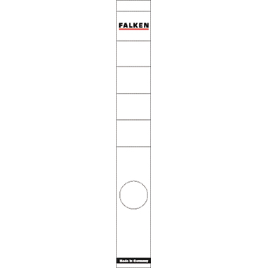 Rückenschild schmal/lang weiß 10St. Selbstklebend