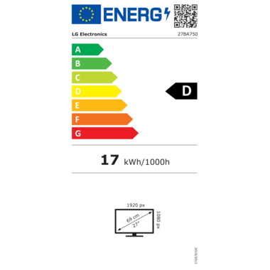 Monitor LG 27BA750-B LED 27" 