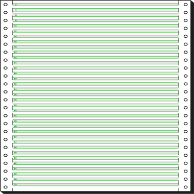 Tabellierp. Sigel 12247 12x240mm 1fac H 60g, 1/6 Grün, Lp