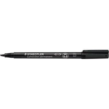 OHP-Marker Staedtler 314B Lumocolor schw Permanent Mit Keilspitze 1,0mm Oder 2,5
